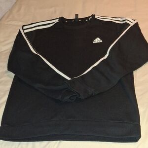 Mens Classic Black Adidas Crewneck Sweatshirt